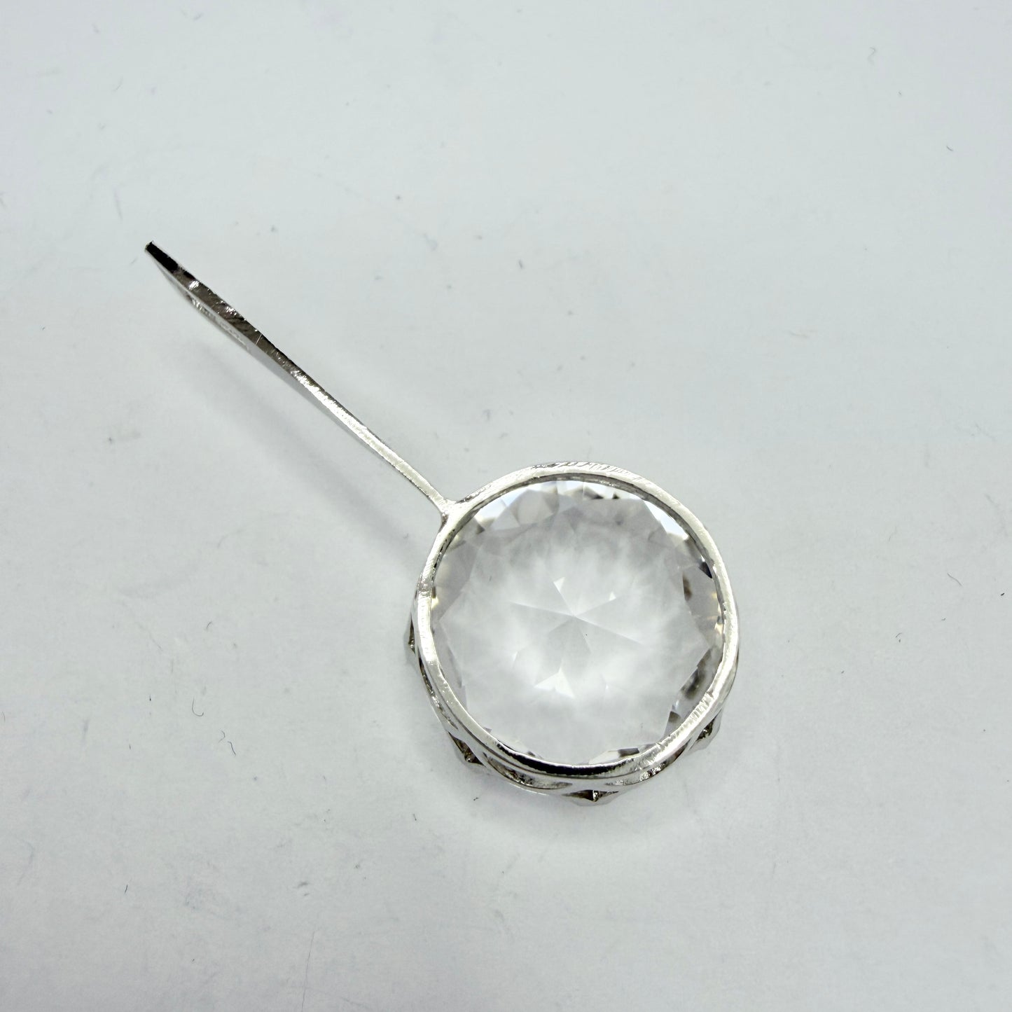 Sweden. Vintage Sterling Silver Rock Crystal Pendant.