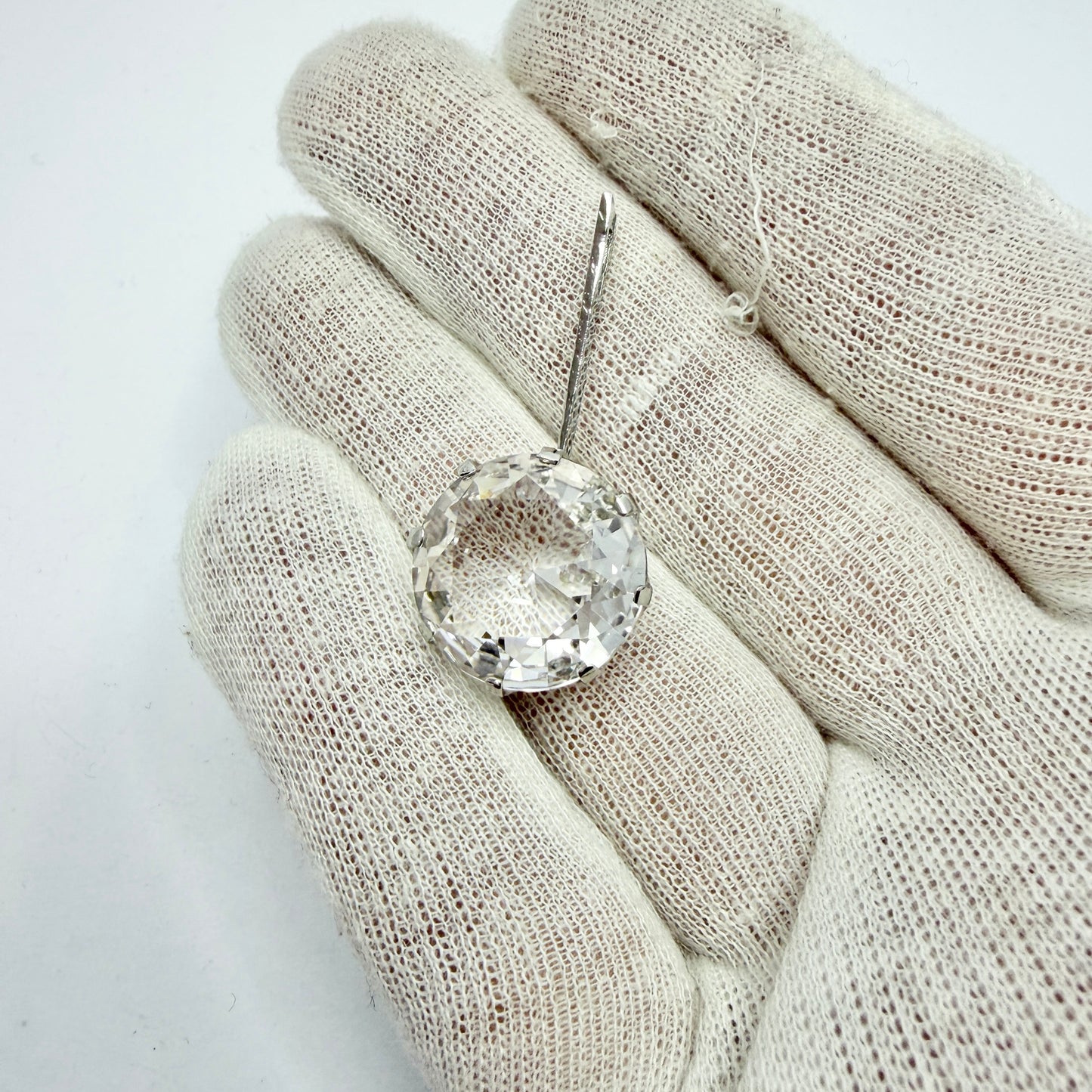 Sweden. Vintage Sterling Silver Rock Crystal Pendant.