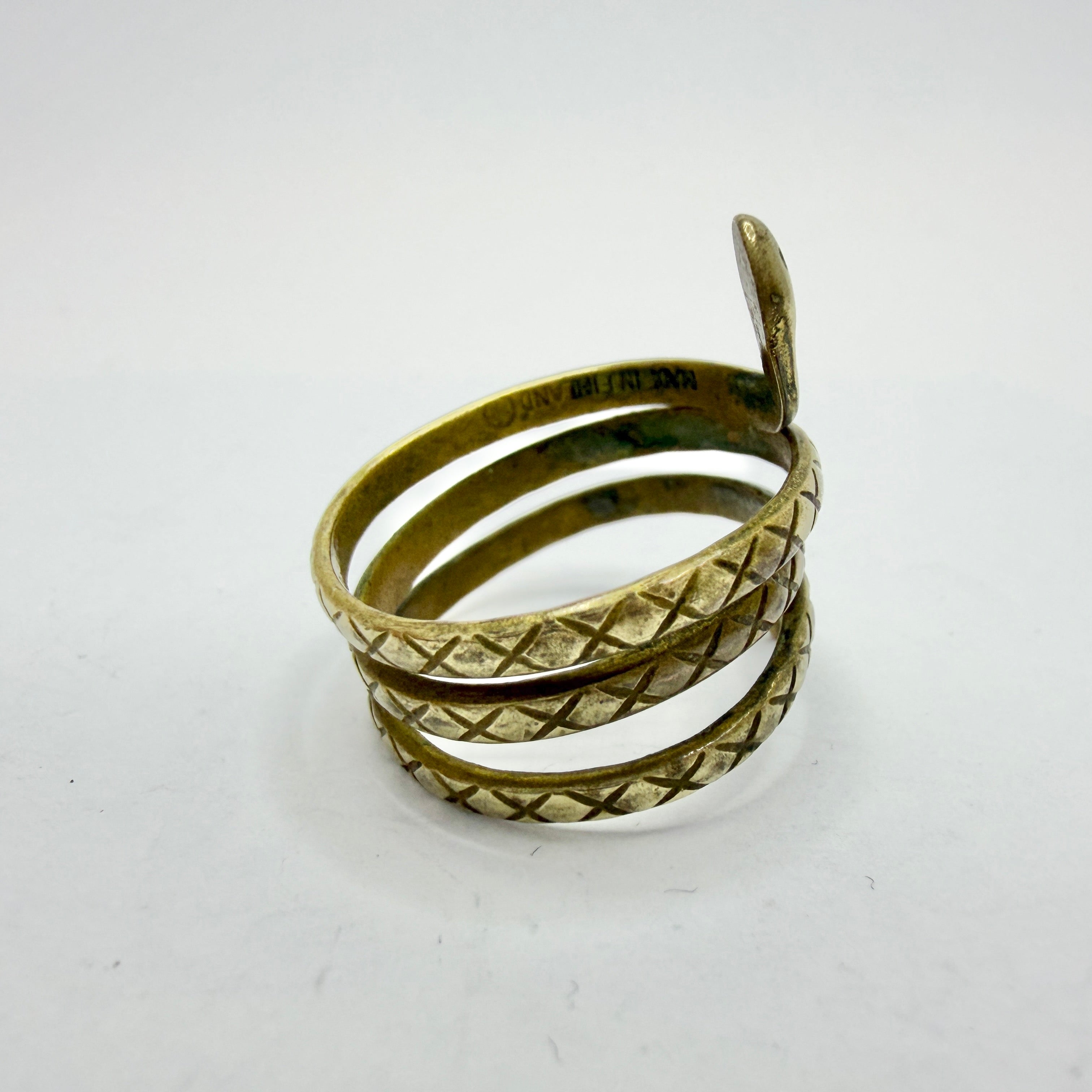 Kalevala Koru, Finland. Vintage Bronze Snake Unisex Ring. – T