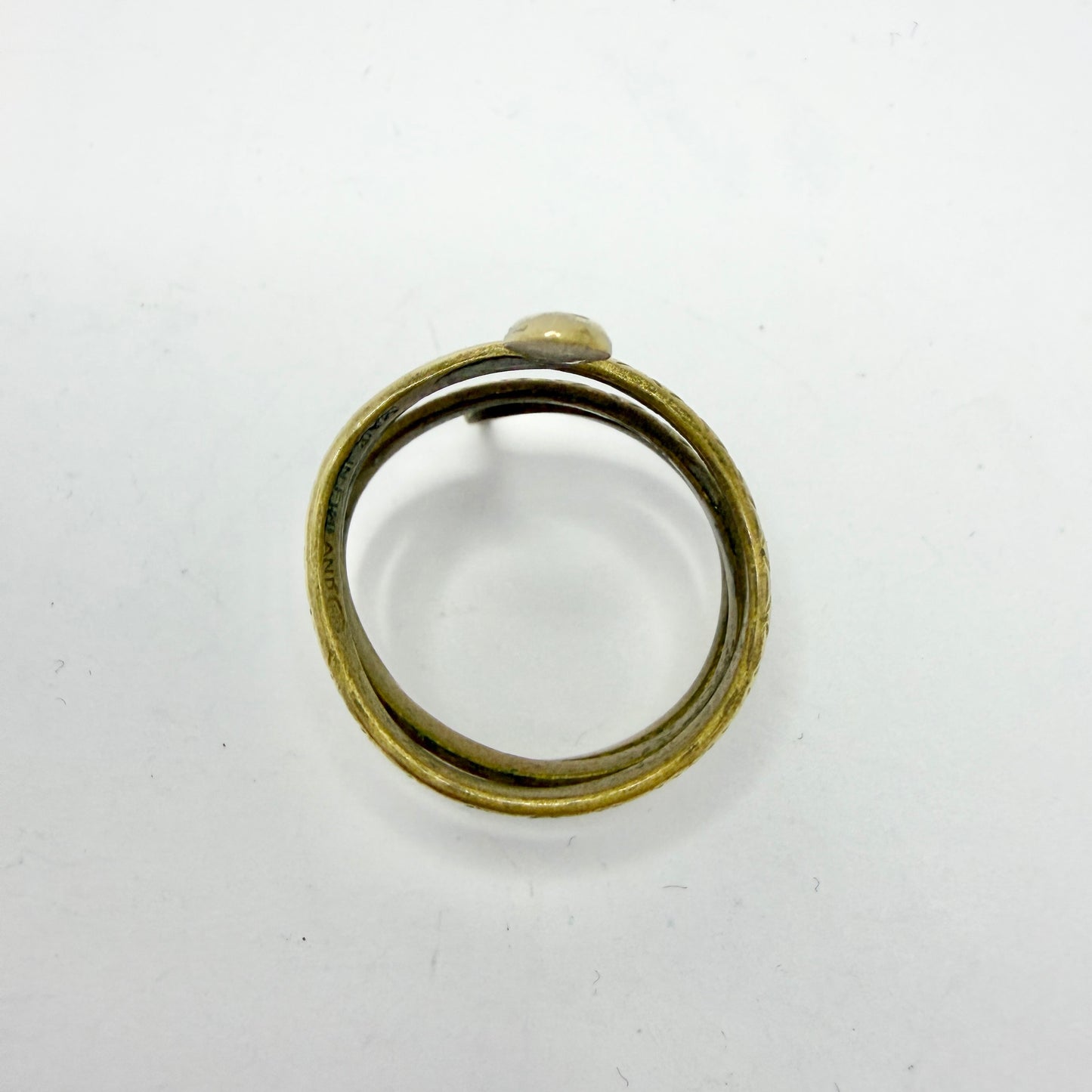 Kalevala Koru, Finland. Vintage Bronze Snake Unisex Ring.