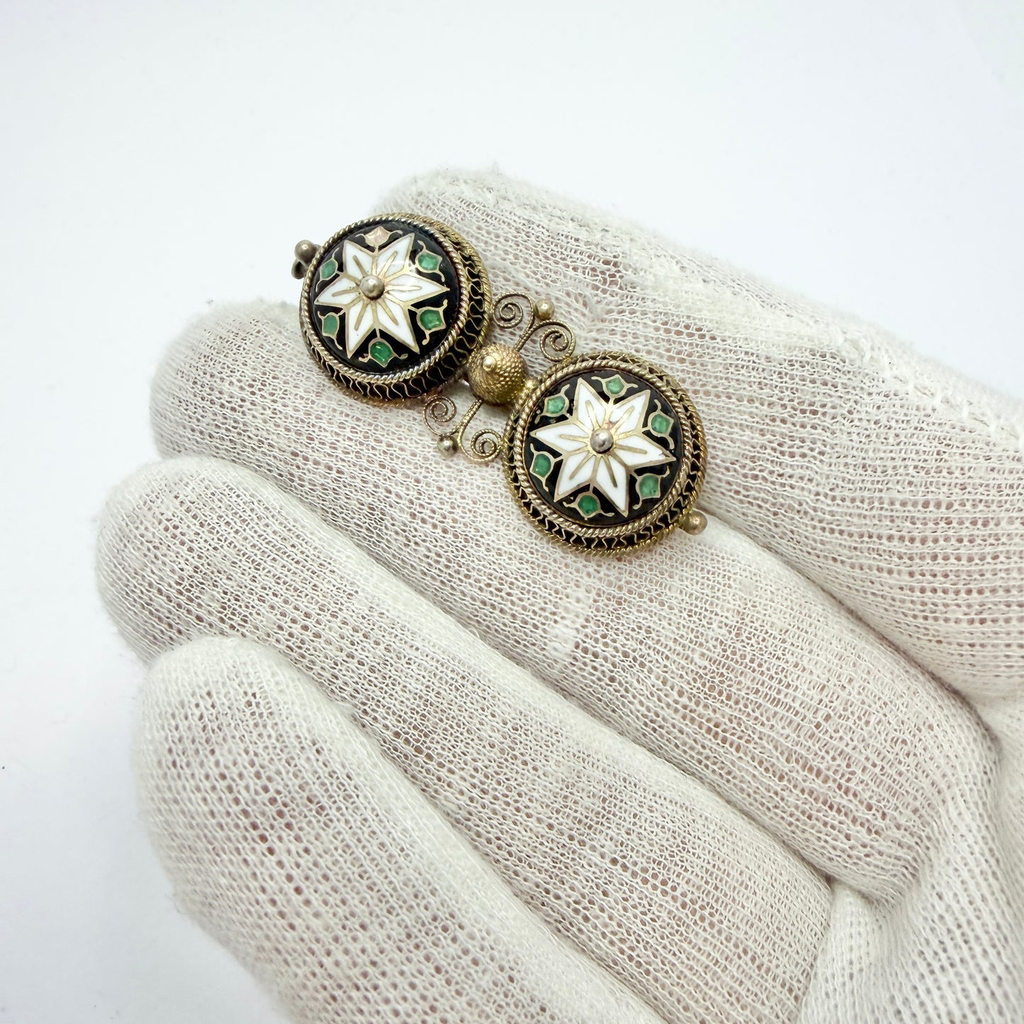 Norway early 1900s. Silver Enamel Brooch. Pls read description.
