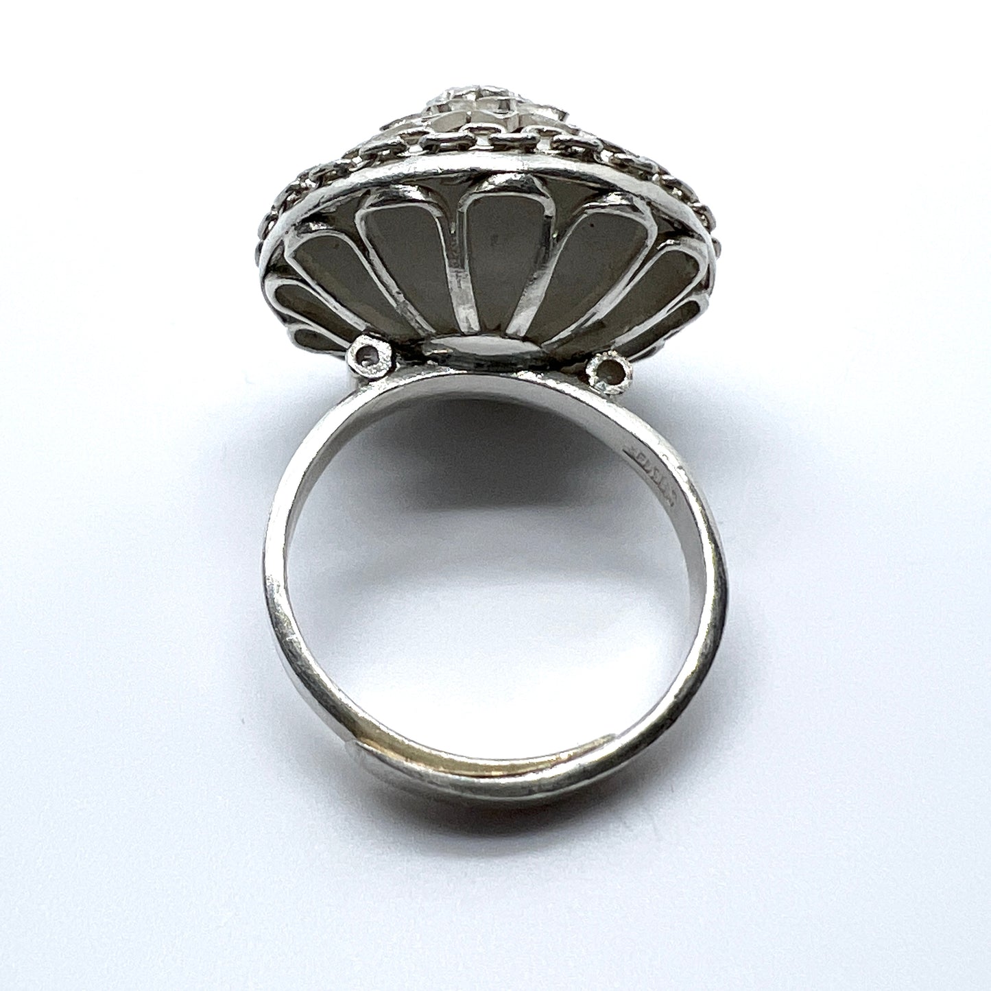 Finnish Import 1966. Vintage Oriental Solid Silver Filigree Ring.