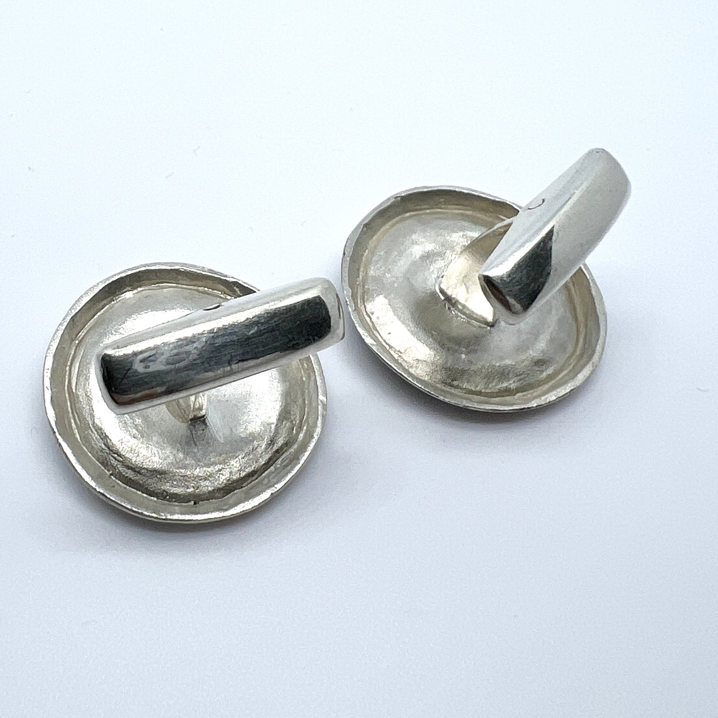 Reino Olavi Saastamoinen, Finland 1975. Large Vintage Sterling Silver Cufflinks.