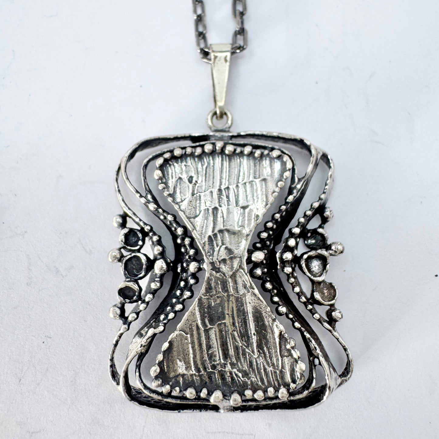 Teka Theodor Klotz, Germany 1970s. Vintage Sterling Silver Pendant Necklace.