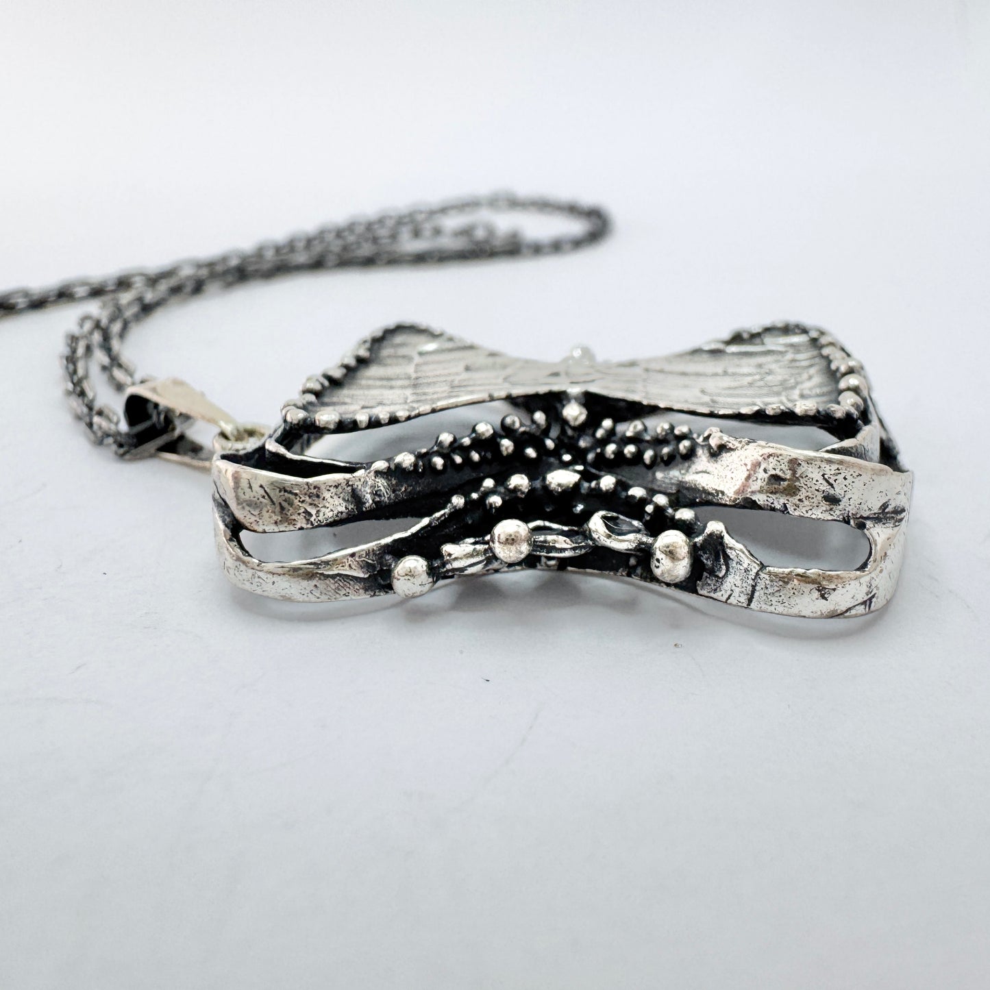 Teka Theodor Klotz, Germany 1970s. Vintage Sterling Silver Pendant Necklace.