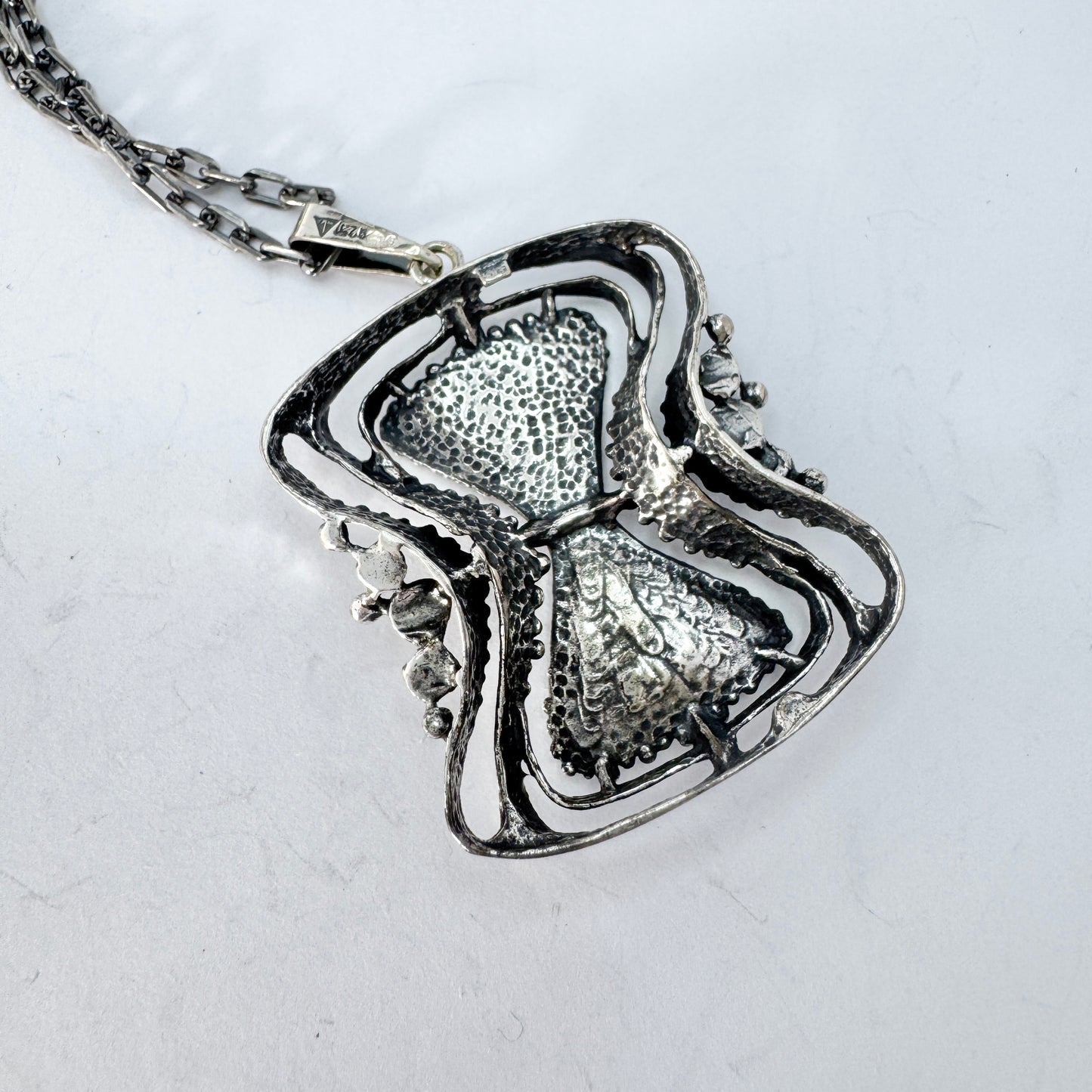 Teka Theodor Klotz, Germany 1970s. Vintage Sterling Silver Pendant Necklace.