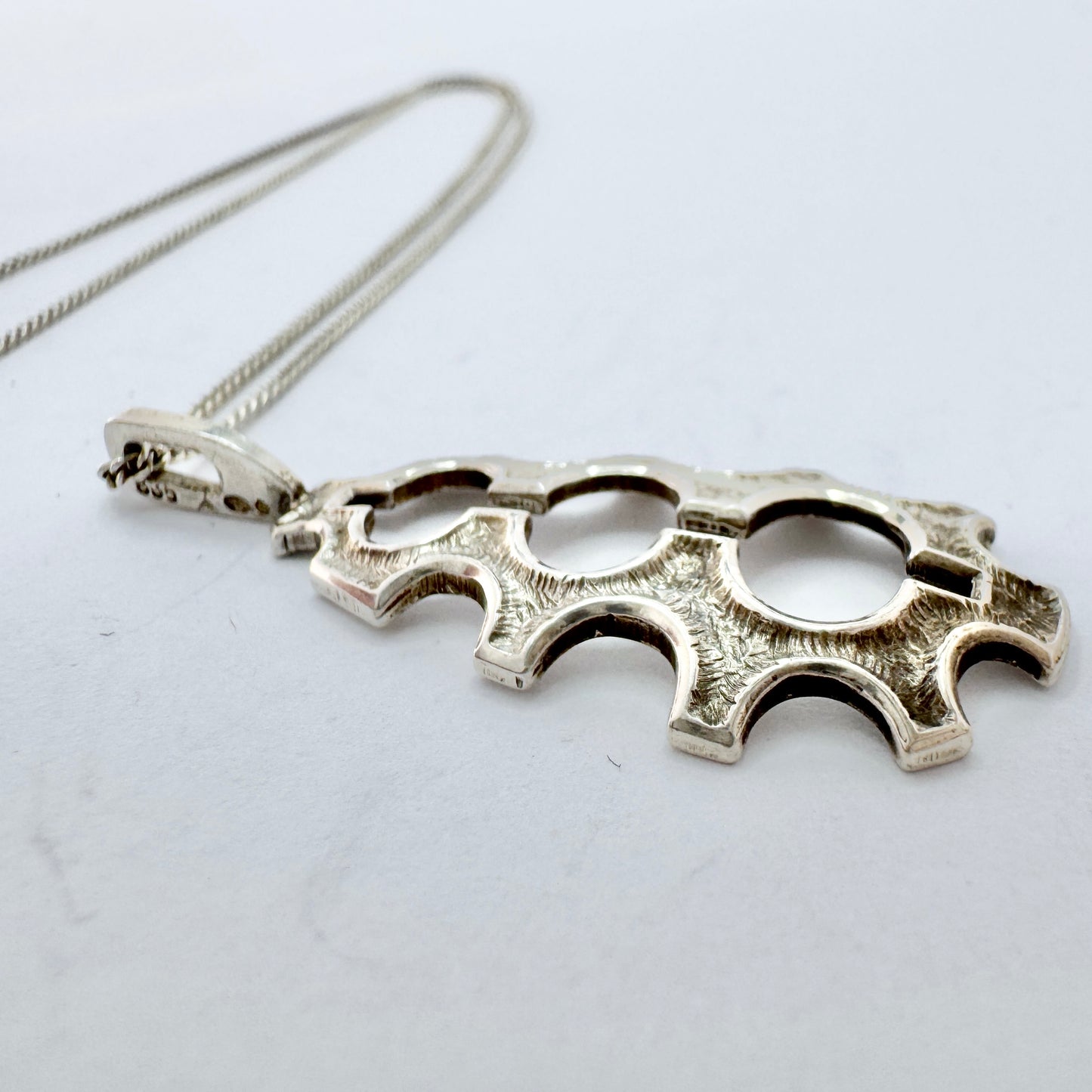 AR, 1970s. Vintage Modernist 835 Silver Pendant Necklace.