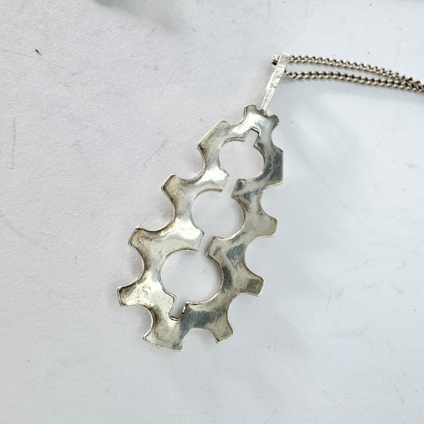 AR, 1970s. Vintage Modernist 835 Silver Pendant Necklace.