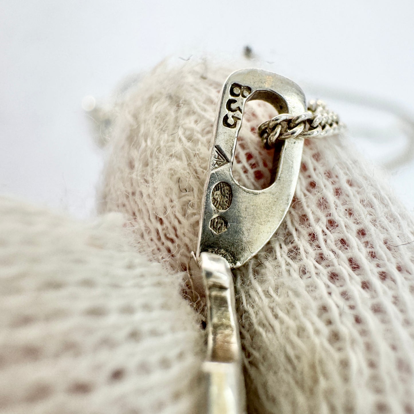 AR, 1970s. Vintage Modernist 835 Silver Pendant Necklace.