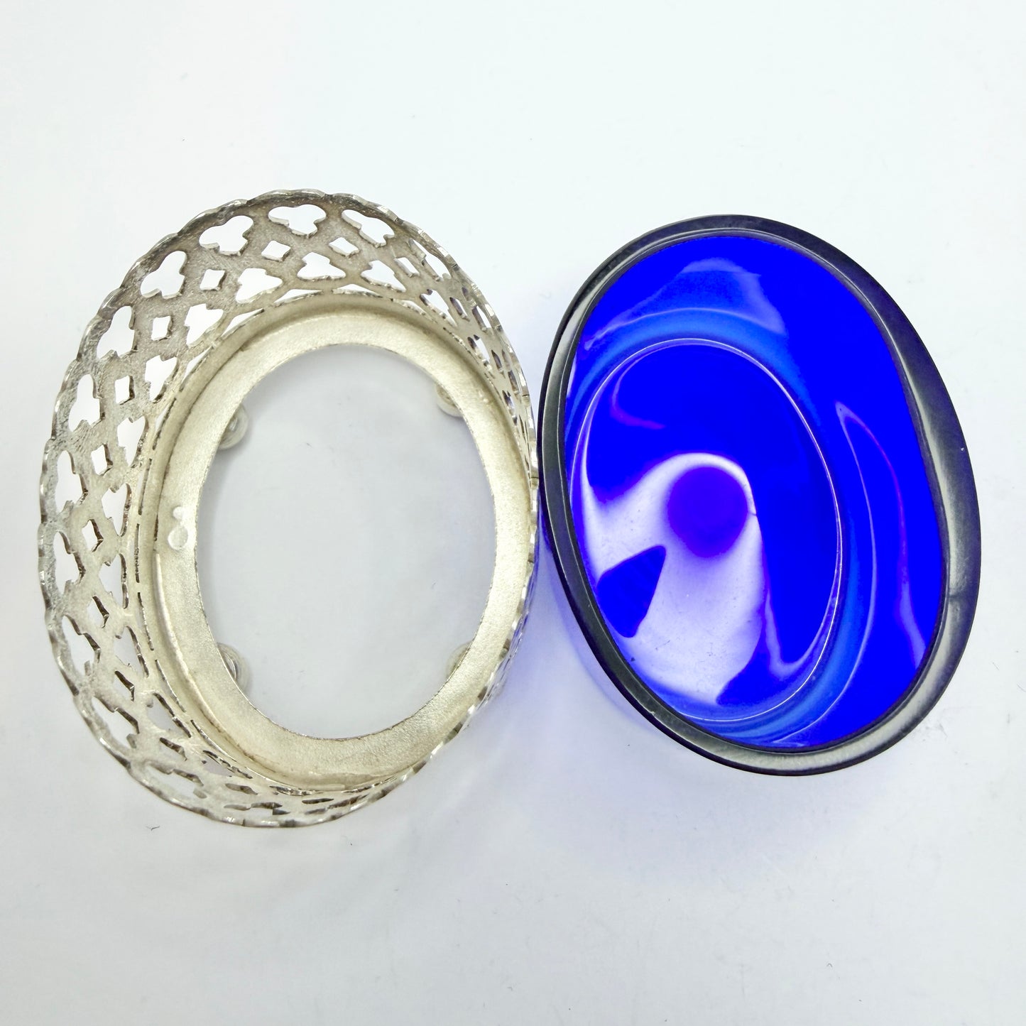 France and The Netherlands. Two Antique Silver Salt Cellars.