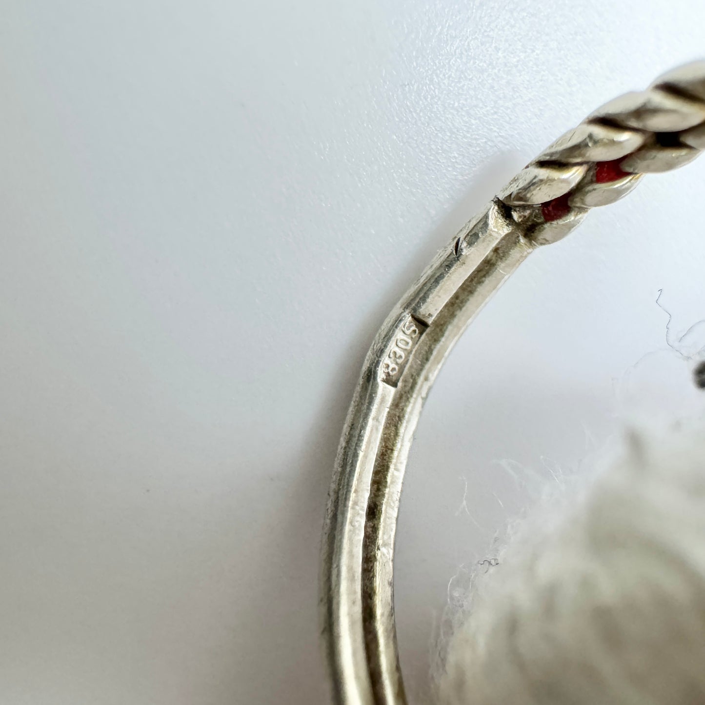 Denmark / Norway Antique Solid Silver Love Knot Ring.