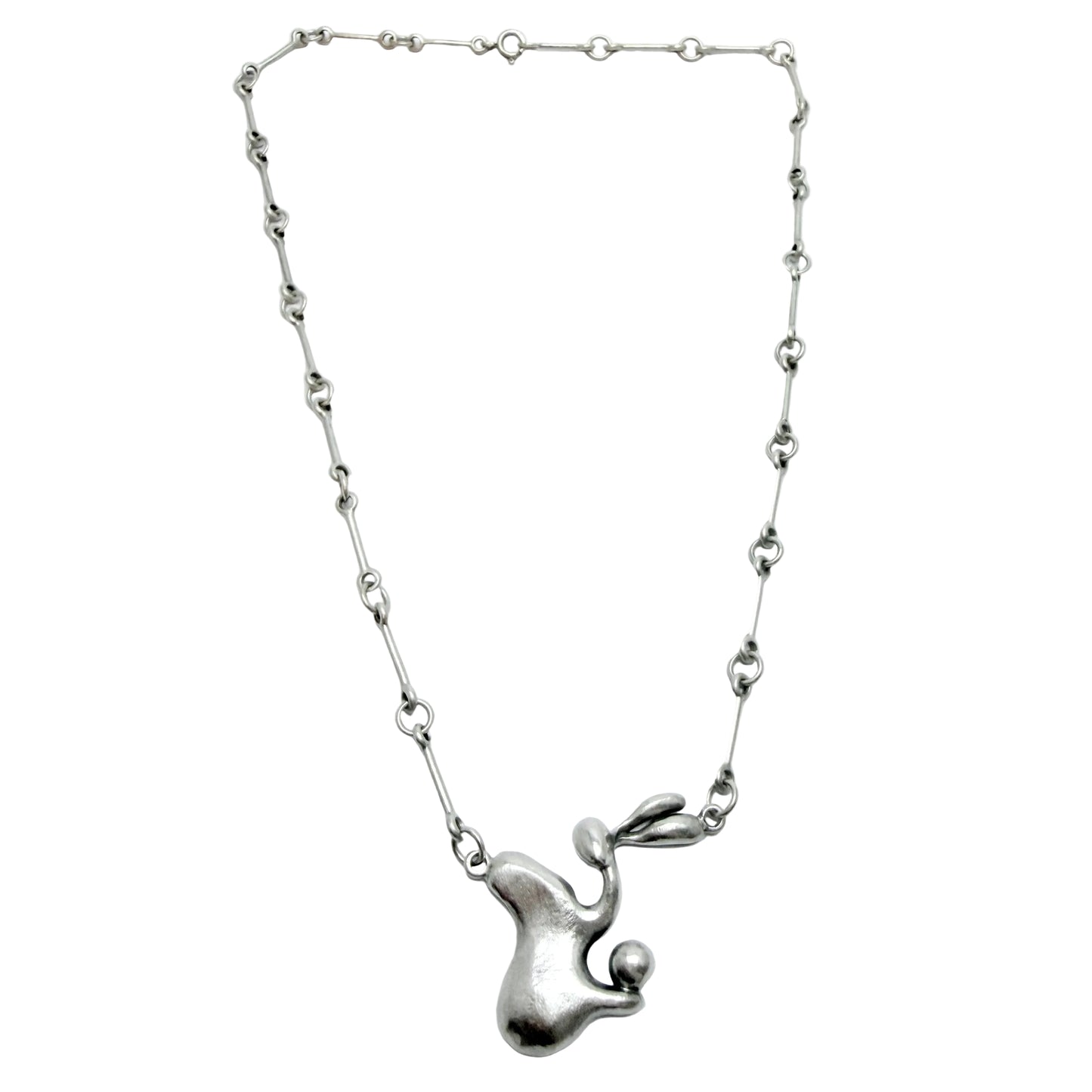 Ida Liedholm, Sweden. Signed Sterling Silver Pendant Necklace.