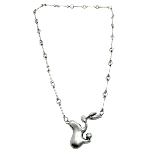 Ida Liedholm, Sweden. Signed Sterling Silver Pendant Necklace.