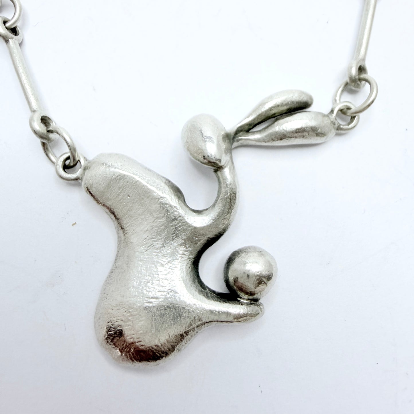 Ida Liedholm, Sweden. Signed Sterling Silver Pendant Necklace.