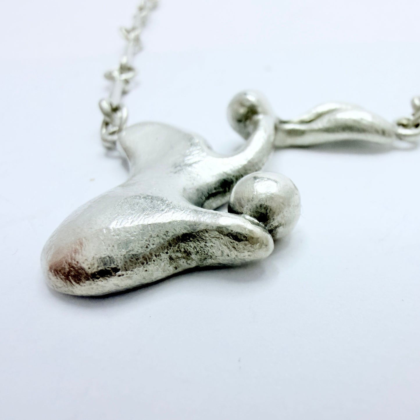 Ida Liedholm, Sweden. Signed Sterling Silver Pendant Necklace.