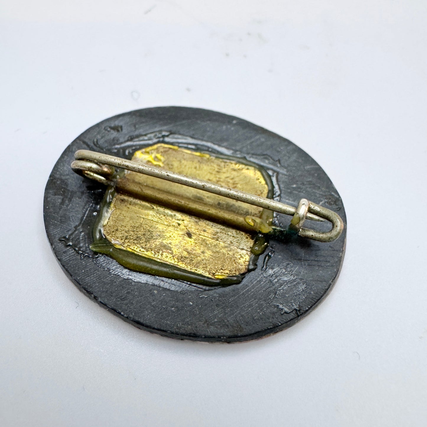 Carlsbad, Bohemia early 1900s. Pietra Dura Brooch.