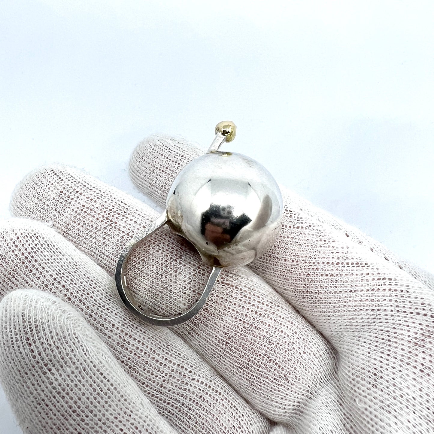 Carl Forsberg, Sweden 1974. Gigantic Vintage Sterling Silver Ring.