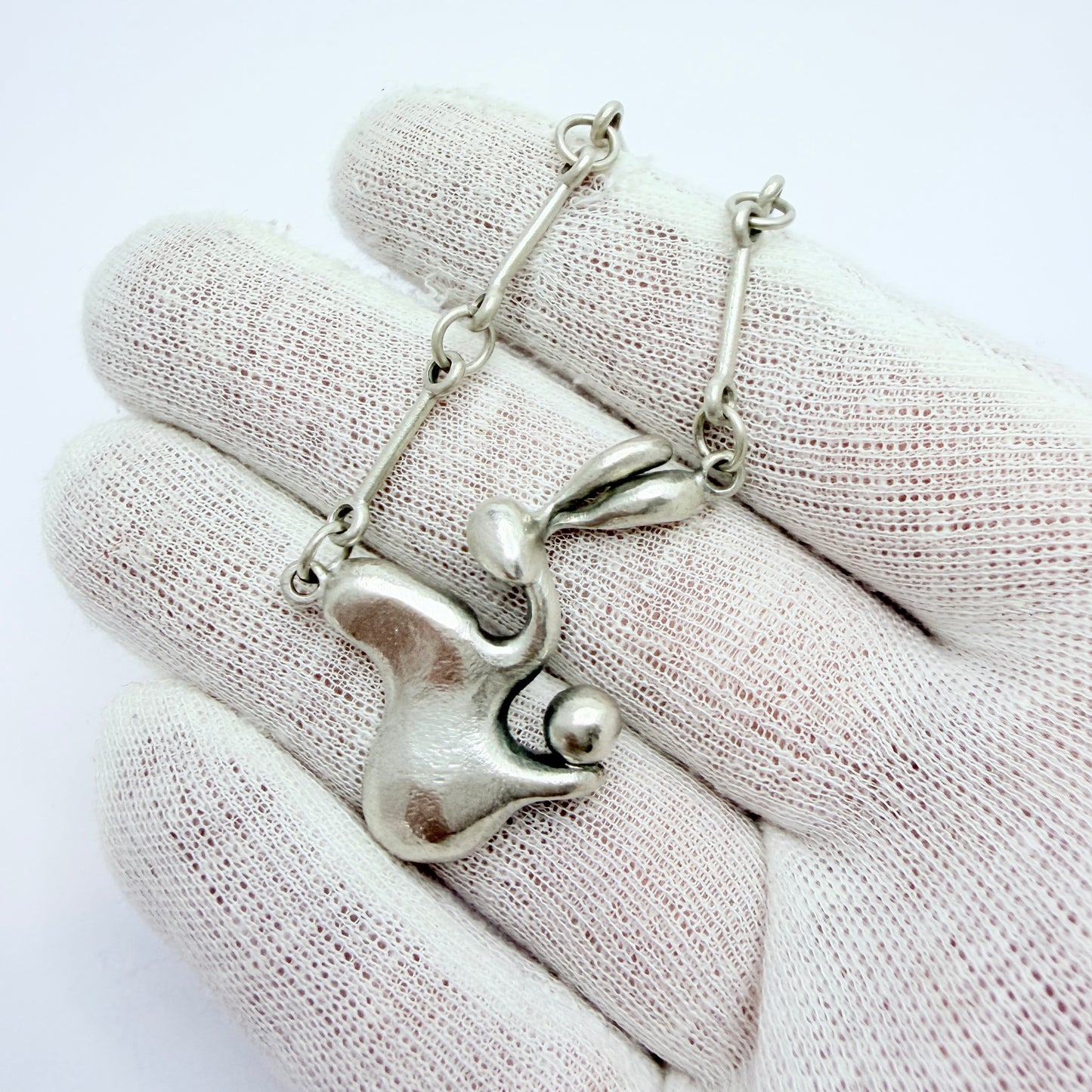 Ida Liedholm, Sweden. Signed Sterling Silver Pendant Necklace.