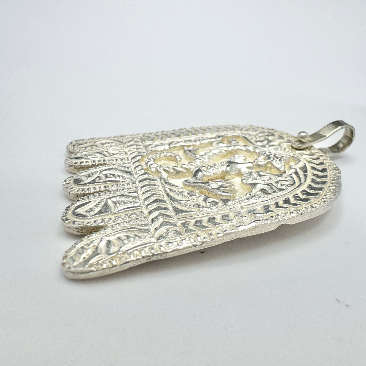 Vintage Chunky 958 Sterling Silver Pendant.