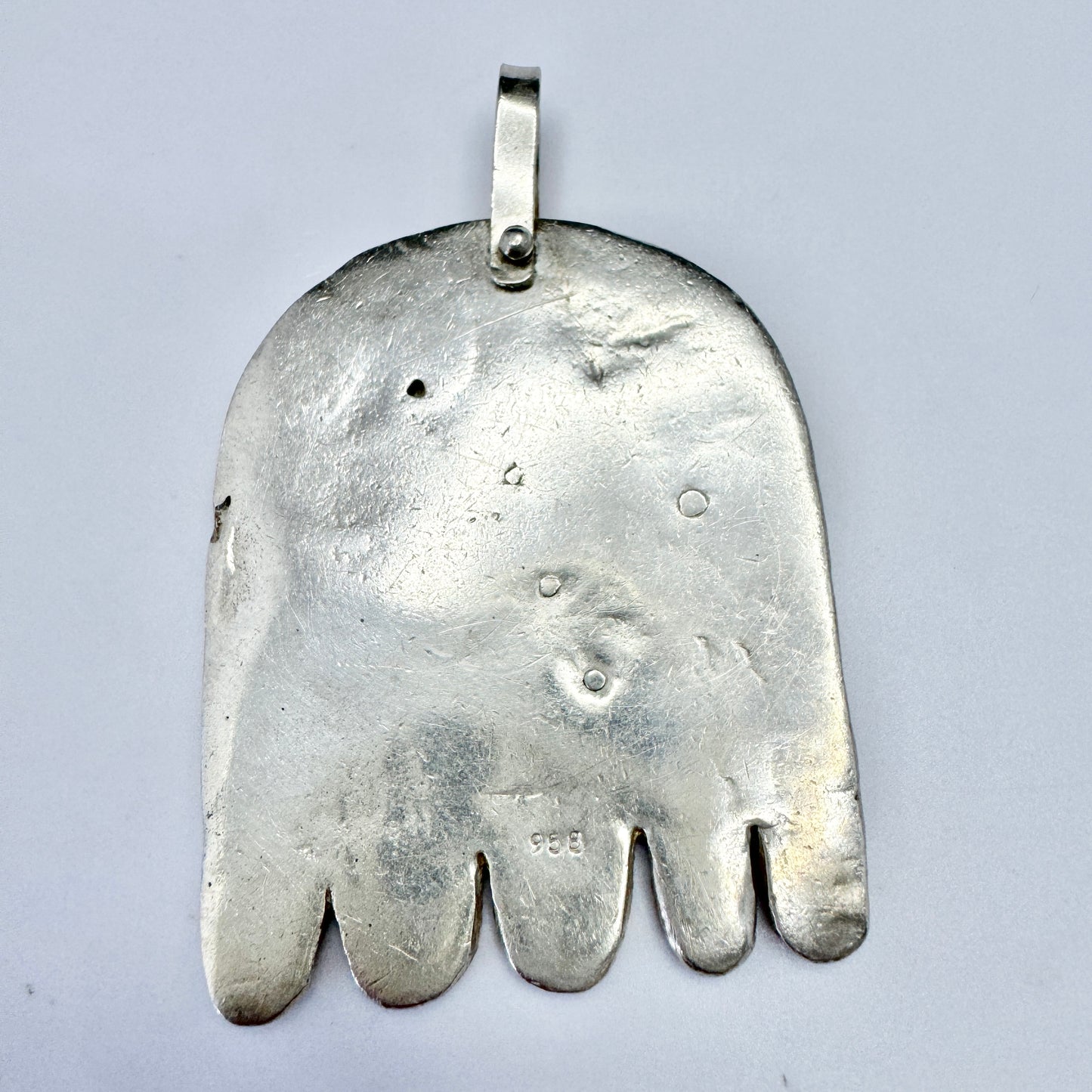 Vintage Chunky 958 Sterling Silver Pendant.