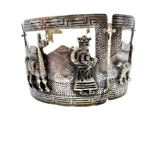 ORG CM, PERUPLATA. Vintage Sterling Silver Bracelet.