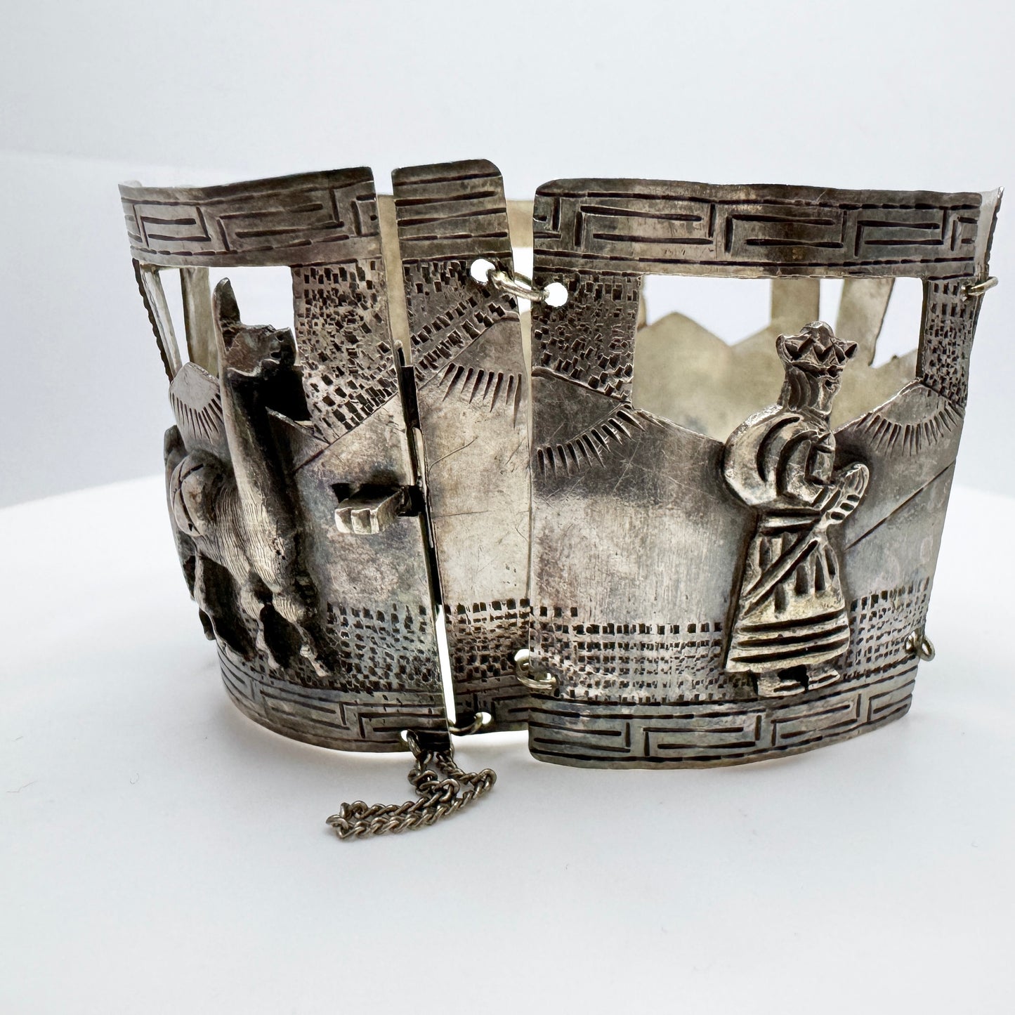 ORG CM, PERUPLATA. Vintage Sterling Silver Bracelet.