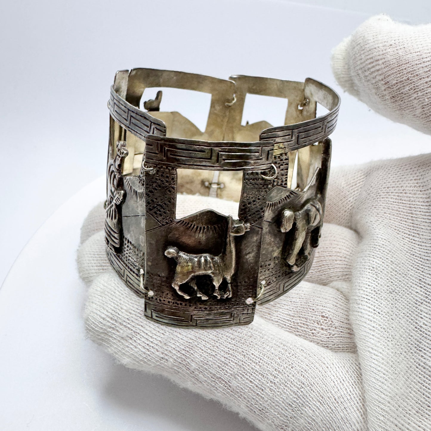 ORG CM, PERUPLATA. Vintage Sterling Silver Bracelet.