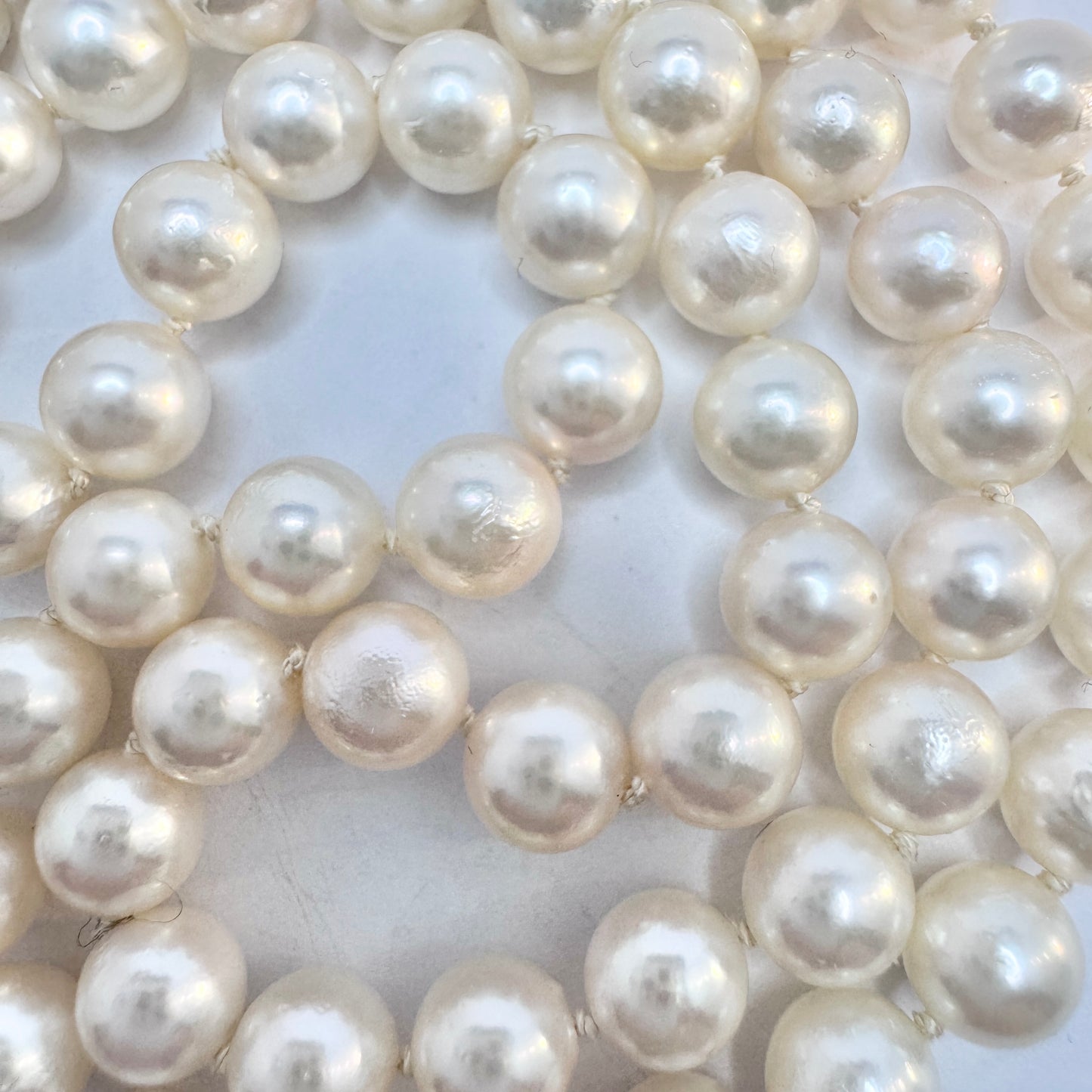 JKa Köhle, Germany. Vintage Pearl Sterling Clasp Necklace.