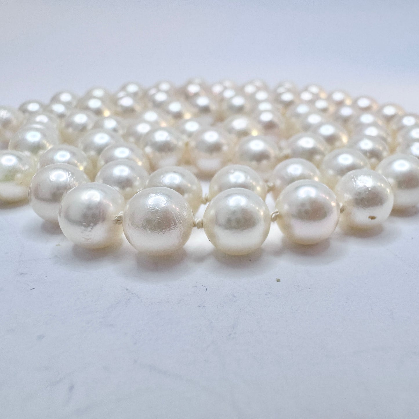 JKa Köhle, Germany. Vintage Pearl Sterling Clasp Necklace.