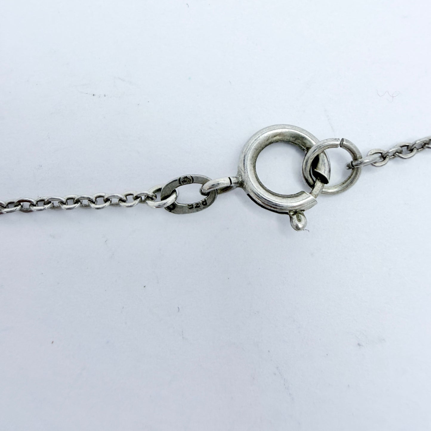 Germany c 1920s. Art Nouveau Solid Silver Paste Stone Pendant Necklace.