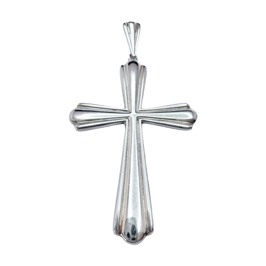 Magnus Aase, Norway ca 1930s. Large Solid Silver Cross Pendant.