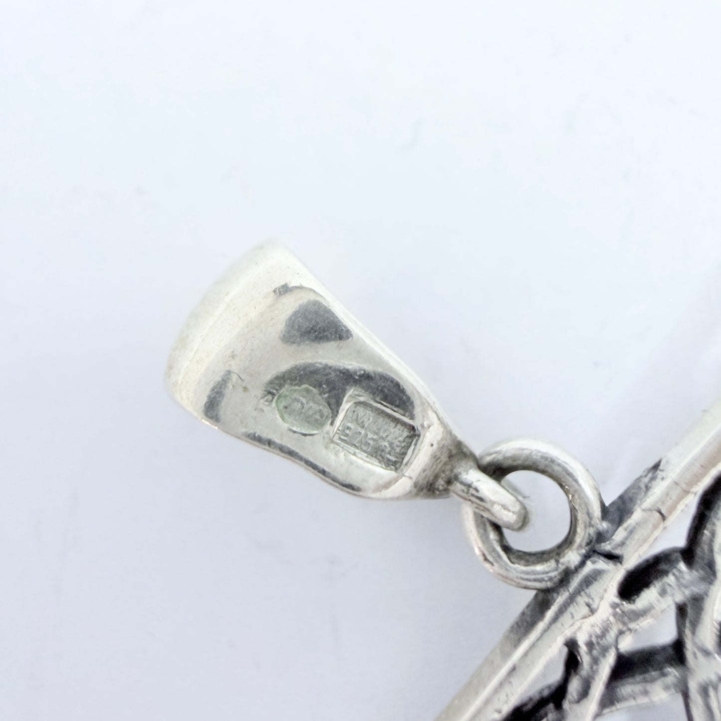 Warsaw, Poland. Vintage Sterling Silver Goldstone Pendant.