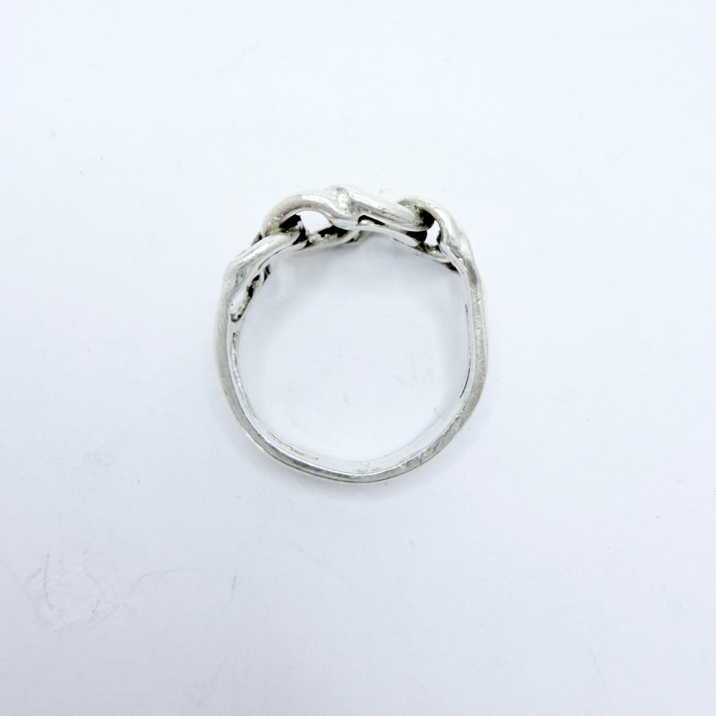 N S E Guldvaru, Sweden. Vintage Sterling Silver Bismarck Ring.