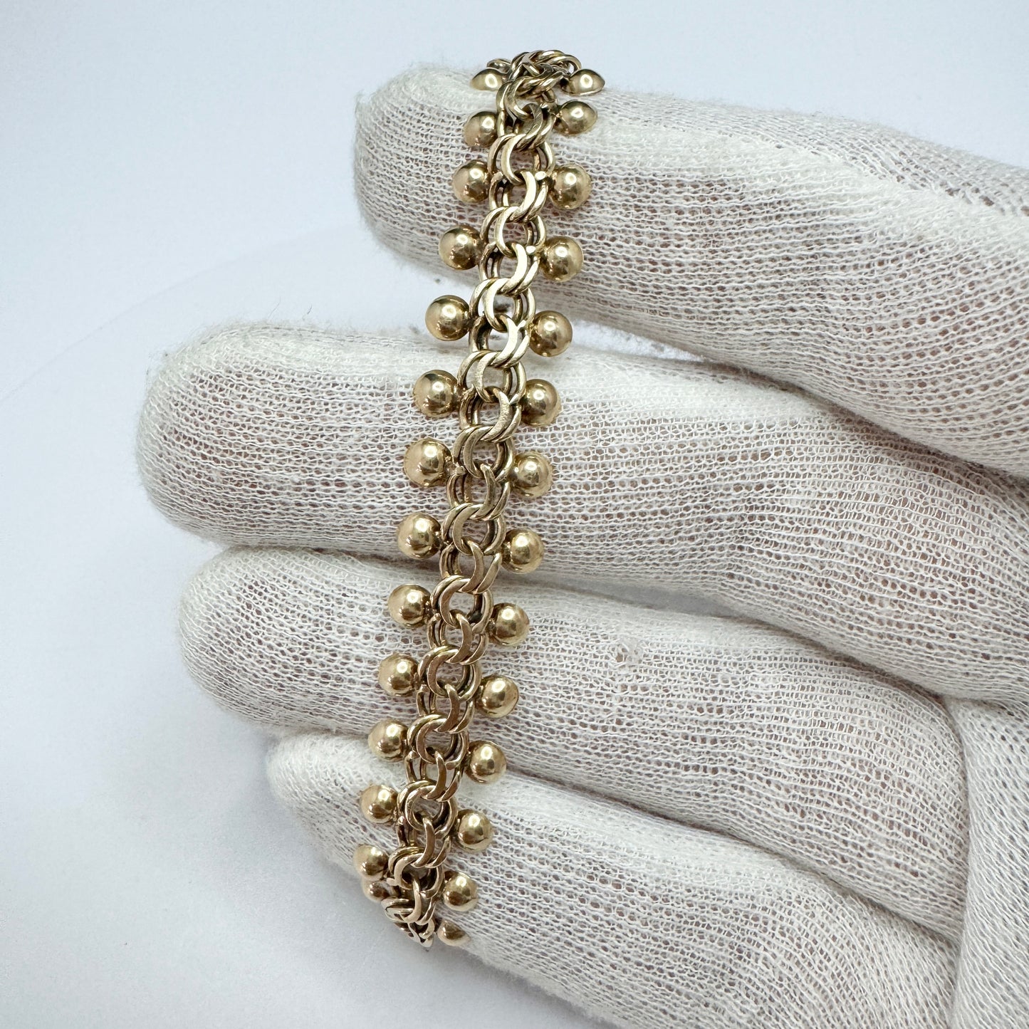 N Westerback, Finland 1966. Vintage 14k Gold Bismarck Bracelet.