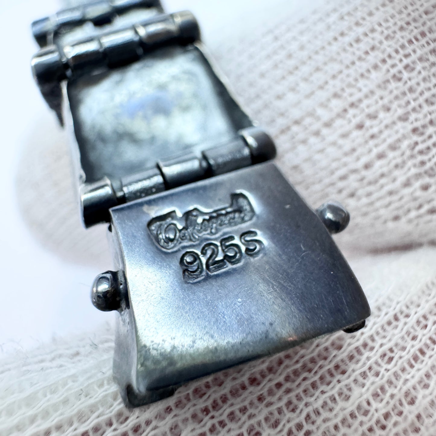 Toftegaard, Denmark. Bold Vintage 14k Gold Sterling Silver Bracelet.