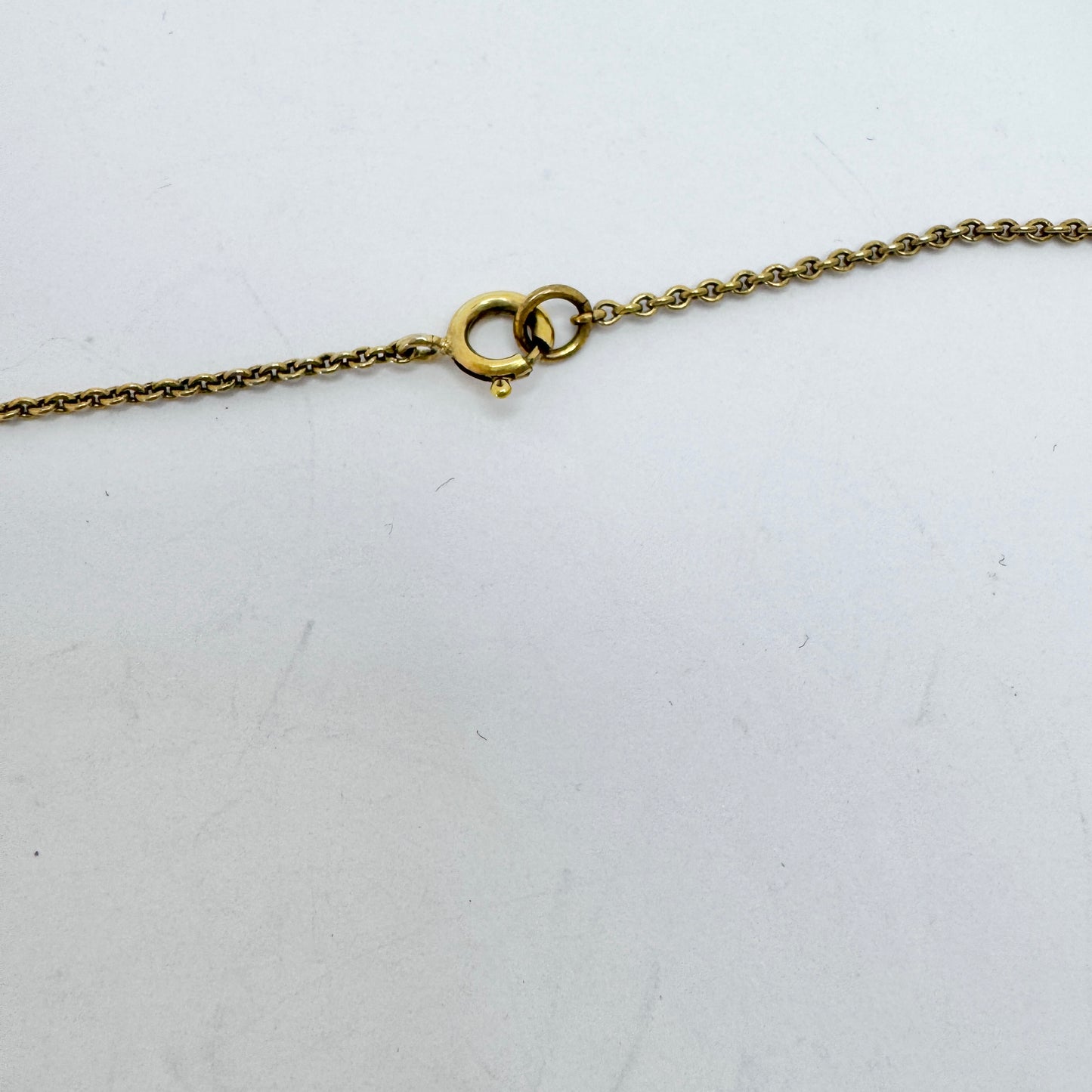 Vintage Garnet Gilt Metal Necklace.