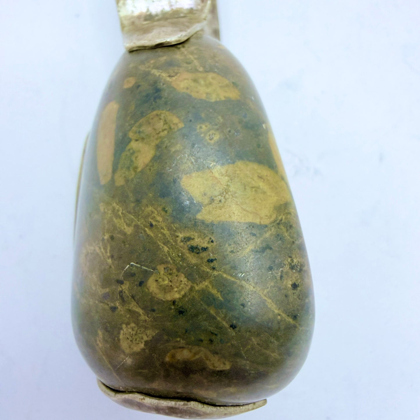 Chunky Vintage Solid Silver Hardstone Pendant
