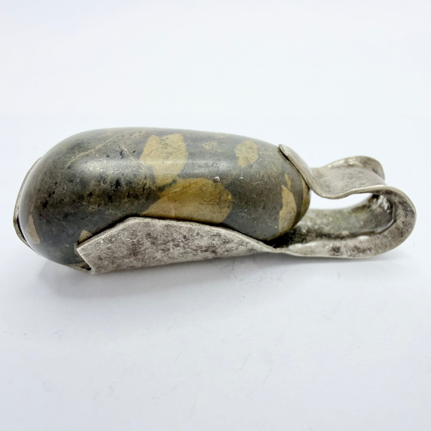 Chunky Vintage Solid Silver Hardstone Pendant
