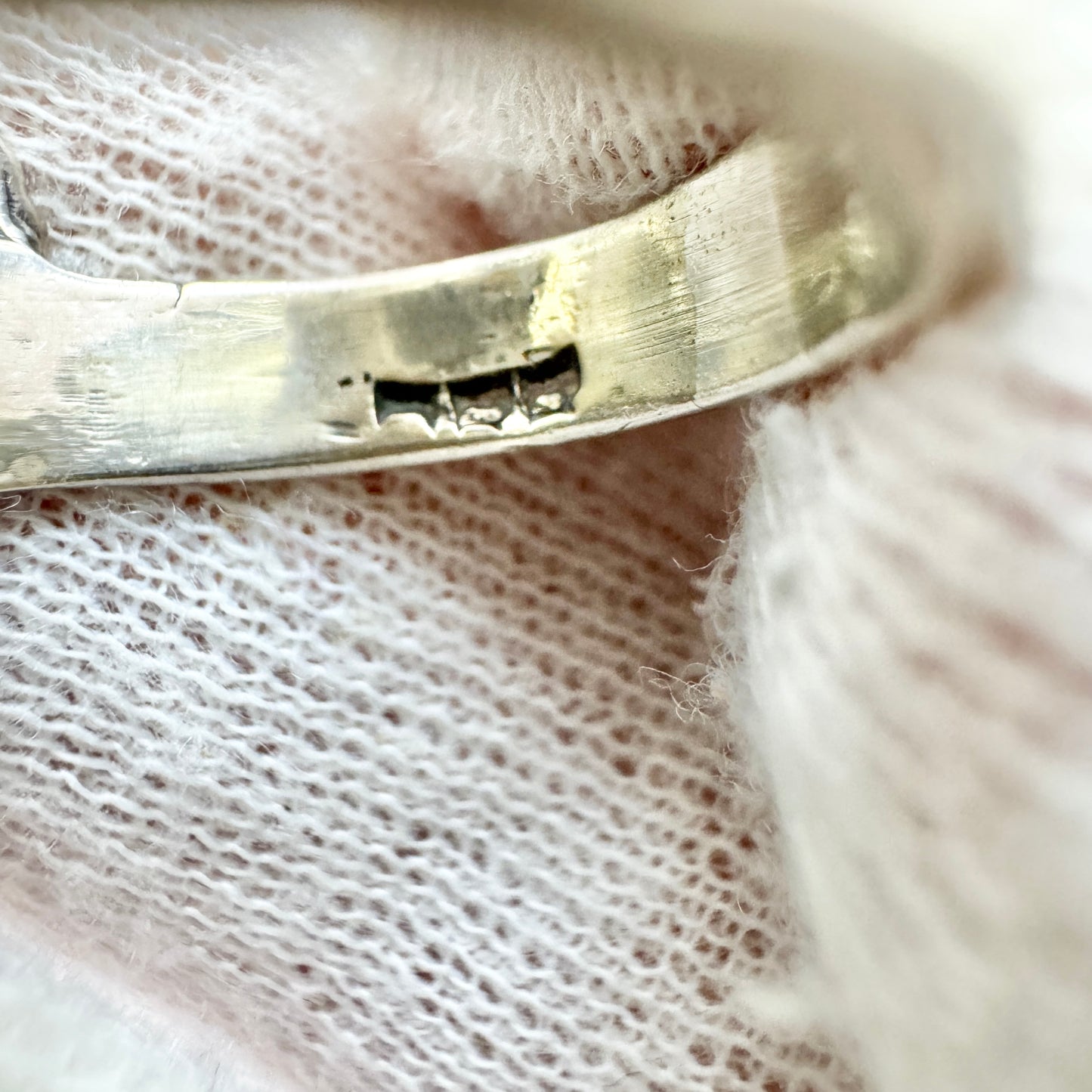 Vintage Large Sterling Silver Face Ring.