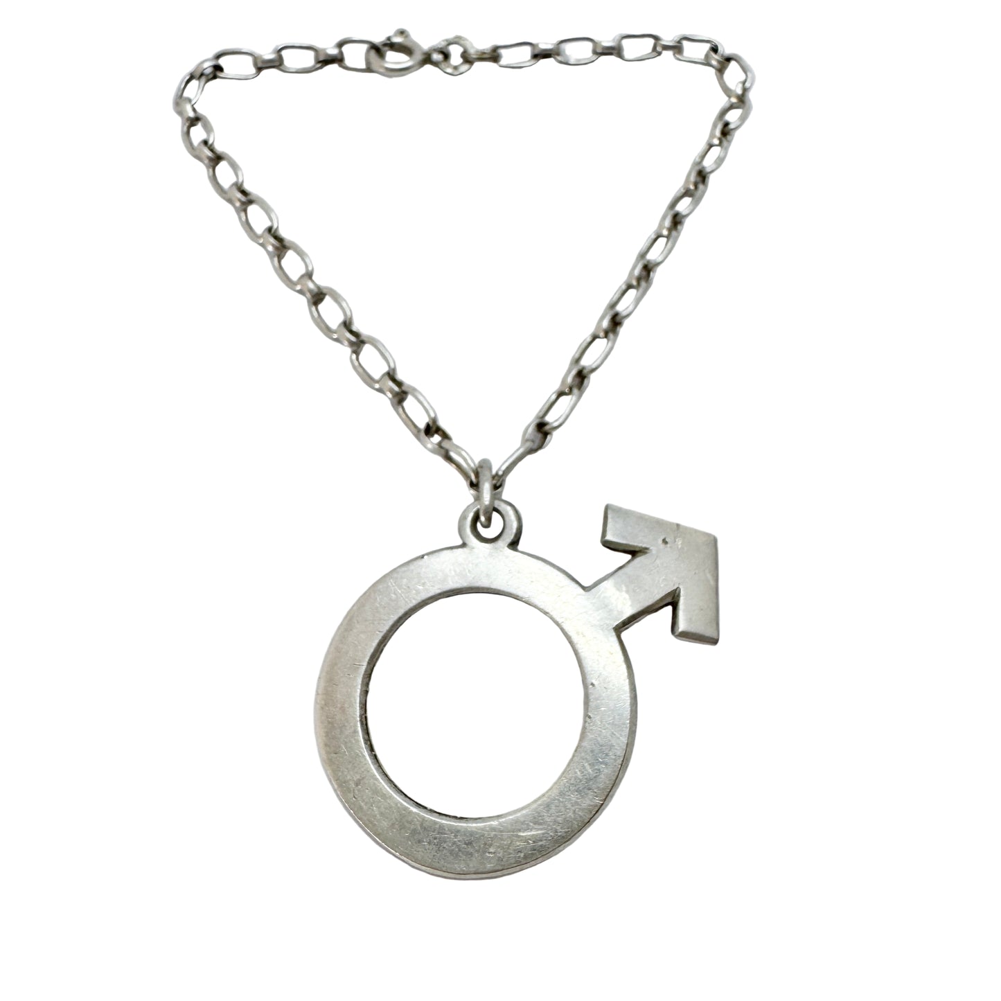 Sweden 1974. Vintage Solid Silver Mars Pendant Bracelet.