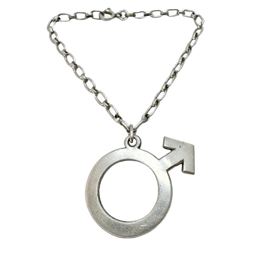 Sweden 1974. Vintage Solid Silver Mars Pendant Bracelet.
