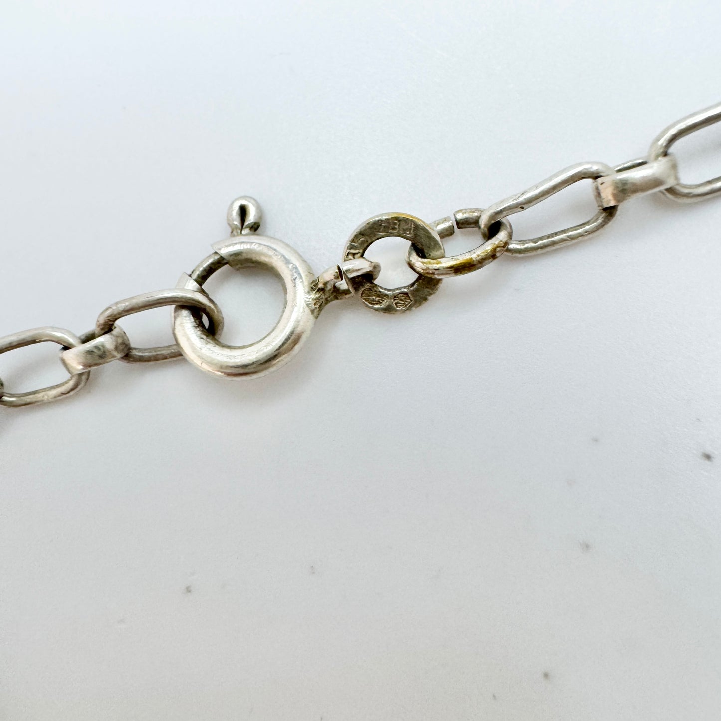 Sweden 1974. Vintage Solid Silver Mars Pendant Bracelet.