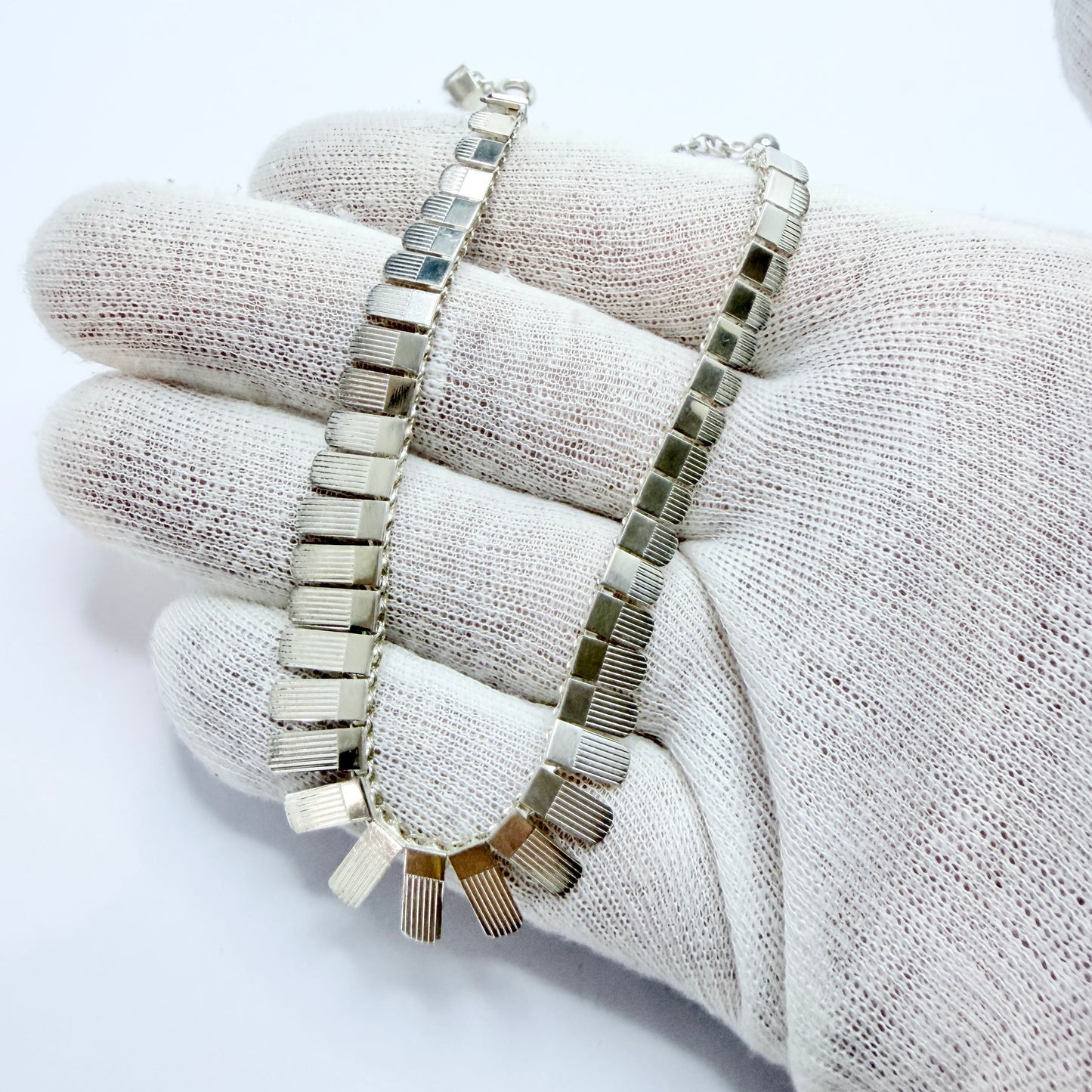 Andreas Daub, Germany. Vintage Solid Silver Necklace.