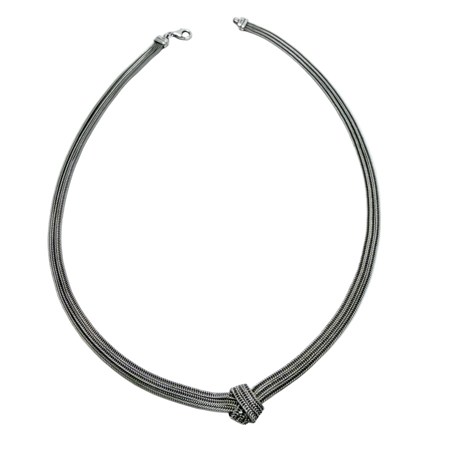 Maker 1835, Arezzo Italy. Vintage Sterling Silver Necklace.