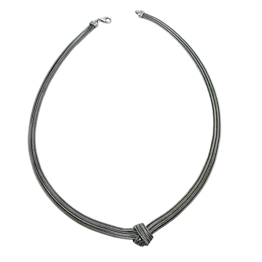Maker 1835, Arezzo Italy. Vintage Sterling Silver Necklace.
