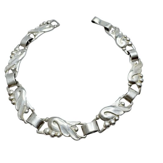 Asa-Silver H Olsson, Sweden 1949. Vintage Solid Silver Bracelet.