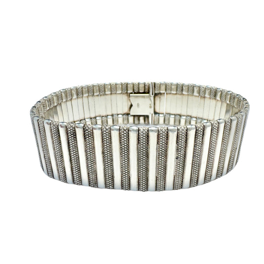 Swedish import c 1970s. Sterling Silver Bracelet. Probably Italy.