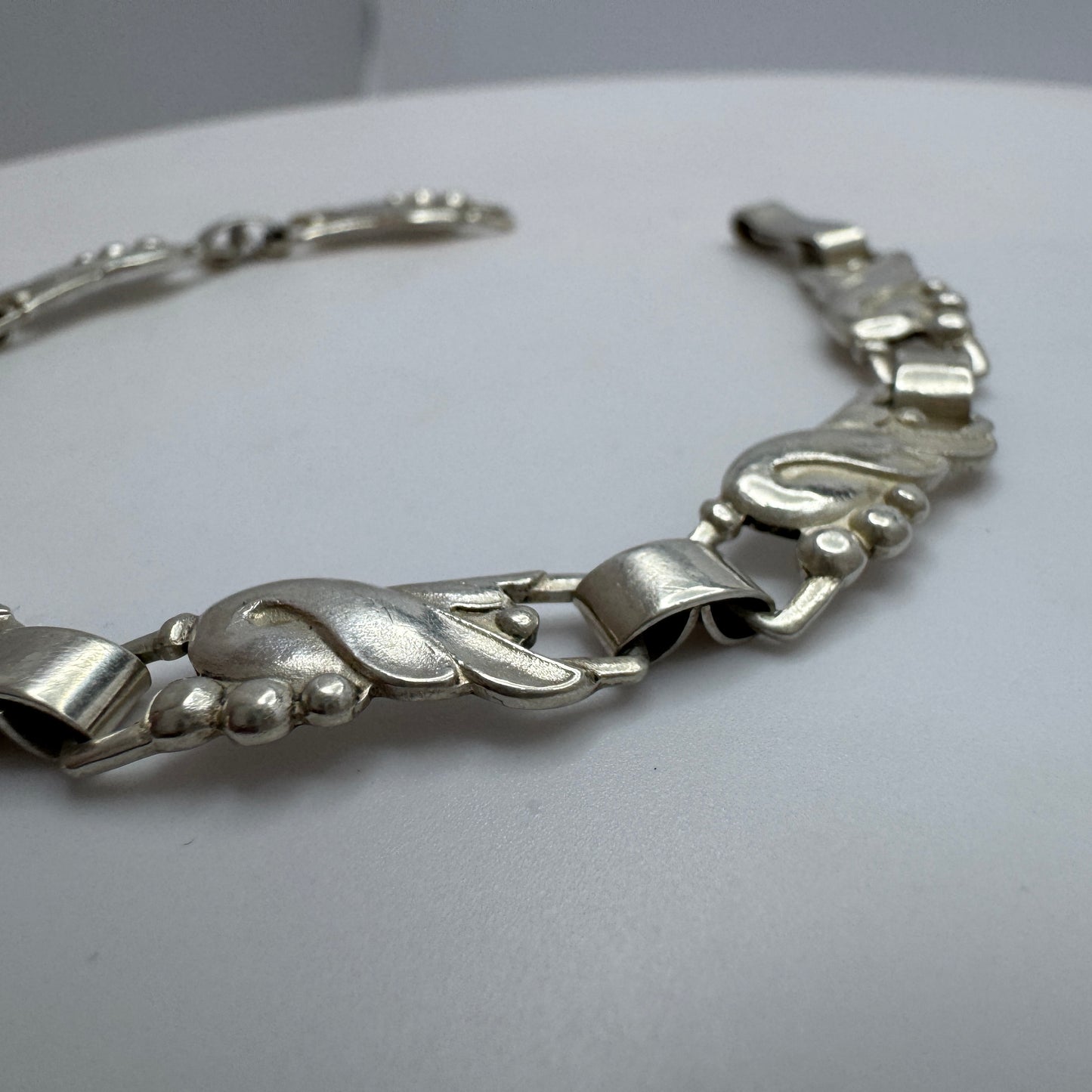 Asa-Silver H Olsson, Sweden 1949. Vintage Solid Silver Bracelet.