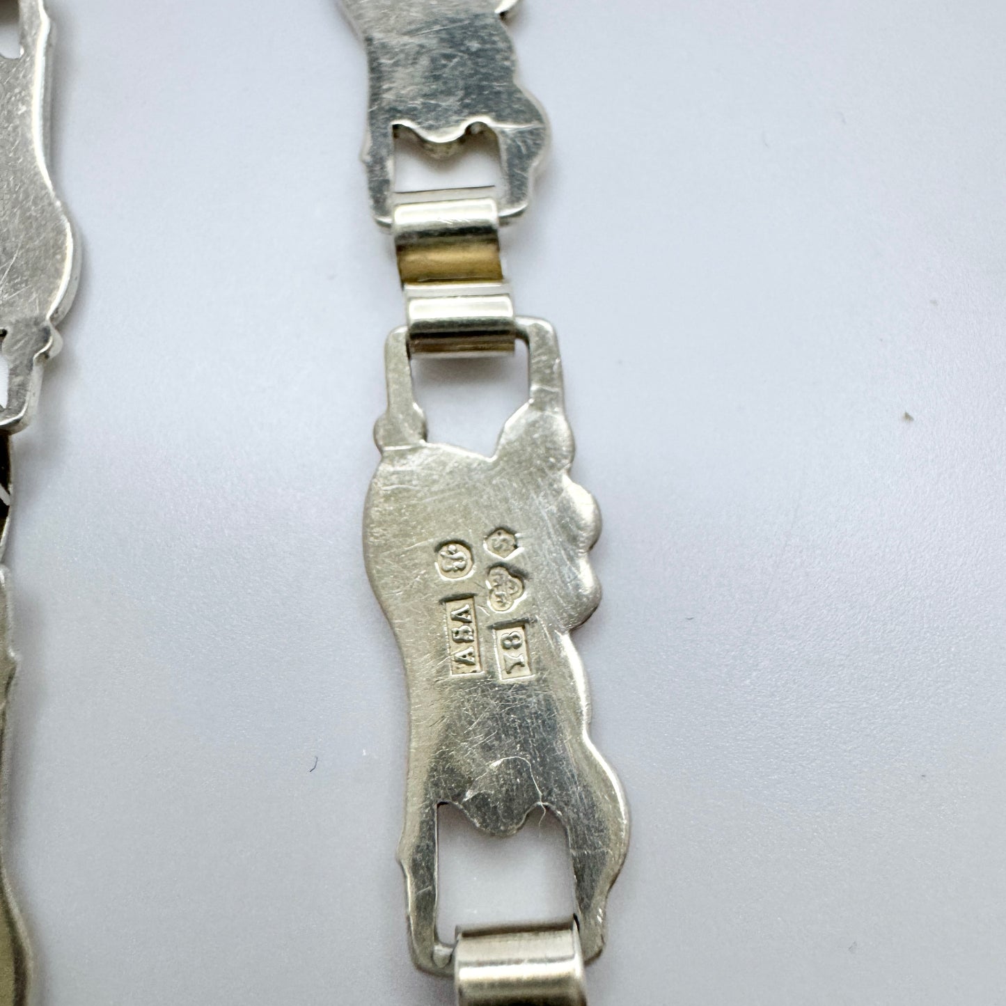 Asa-Silver H Olsson, Sweden 1949. Vintage Solid Silver Bracelet.