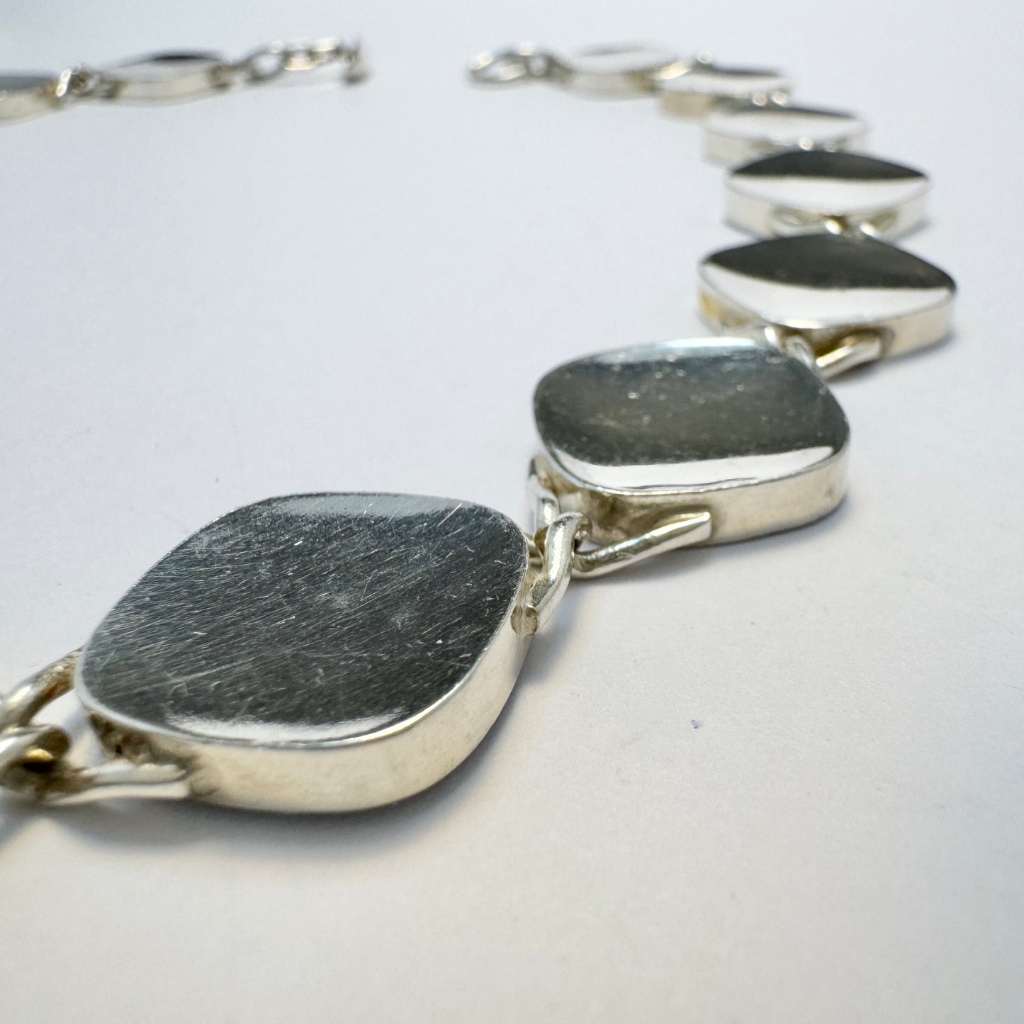 Arvo Saarela, Sweden 1964. Massive 90gram Vintage Sterling Silver Necklace.